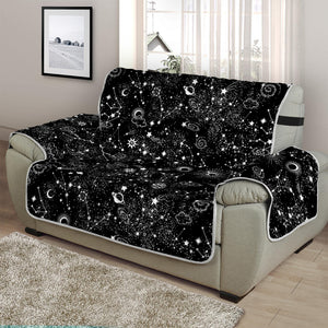 Constellation Galaxy Pattern Print Half Sofa Protector