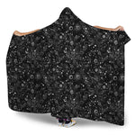 Constellation Galaxy Pattern Print Hooded Blanket