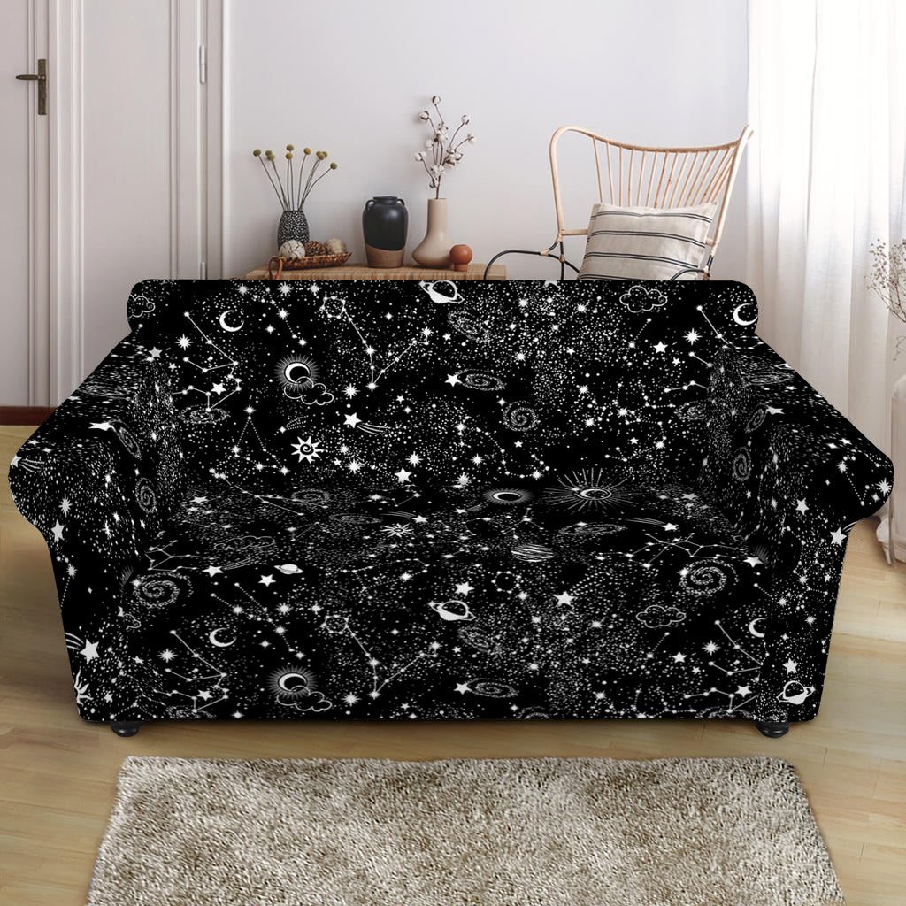 Constellation Galaxy Pattern Print Loveseat Slipcover