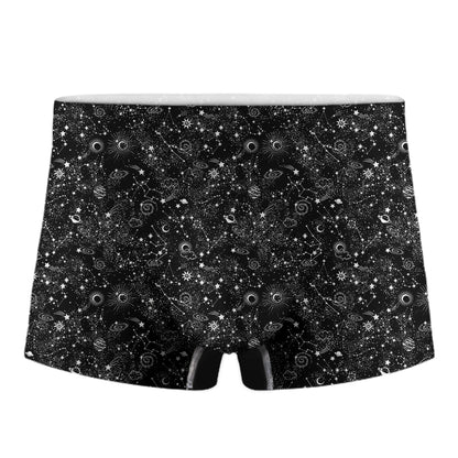 Constellation Galaxy Pattern Print Men's Boxer Briefs