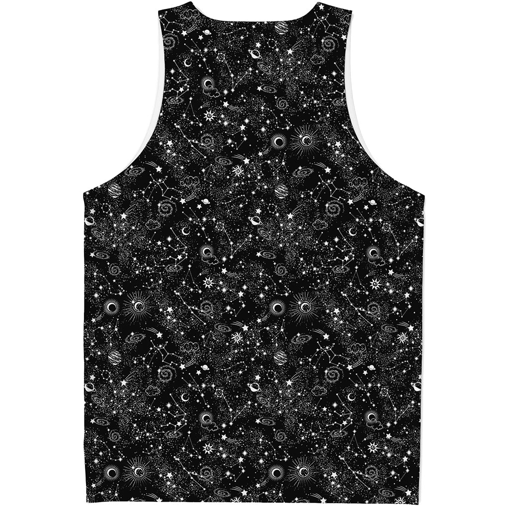 Constellation Galaxy Pattern Print Men's Tank Top