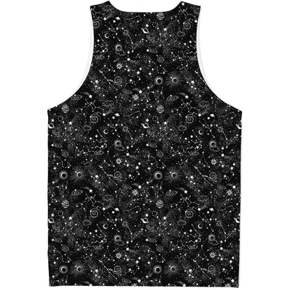 Constellation Galaxy Pattern Print Men's Tank Top