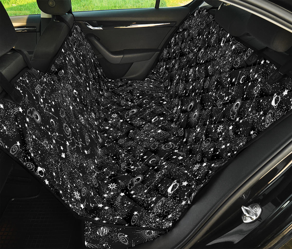 Constellation Galaxy Pattern Print Pet Car Back Seat Cover