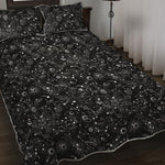 Constellation Galaxy Pattern Print Quilt Bed Set