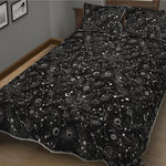 Constellation Galaxy Pattern Print Quilt Bed Set