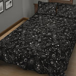 Constellation Galaxy Pattern Print Quilt Bed Set