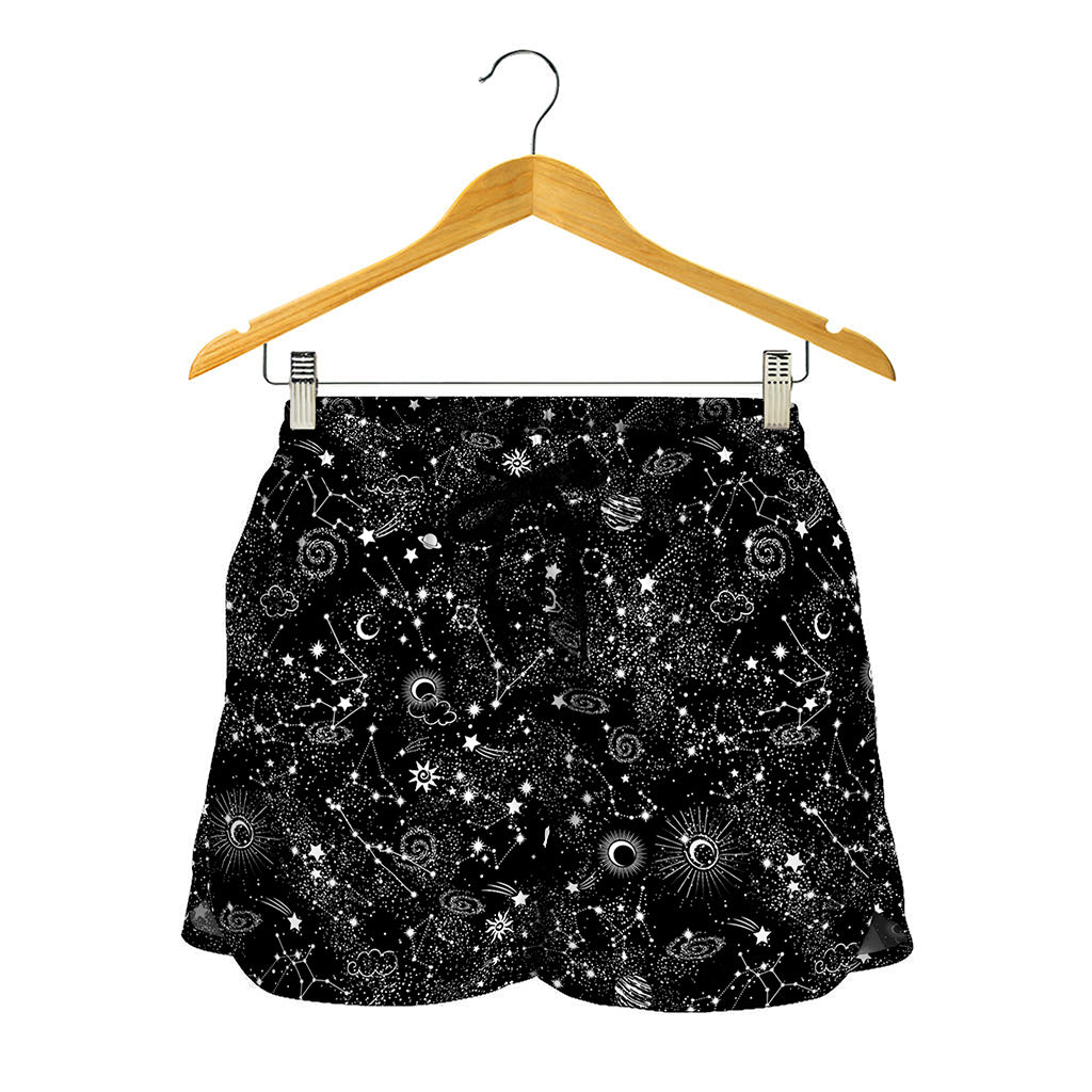 Constellation Galaxy Pattern Print Women's Shorts