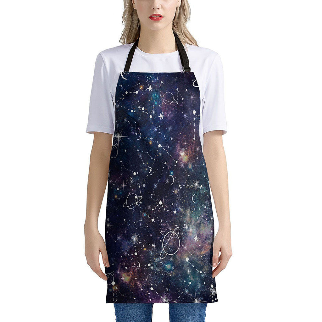 Constellation Galaxy Space Print Apron