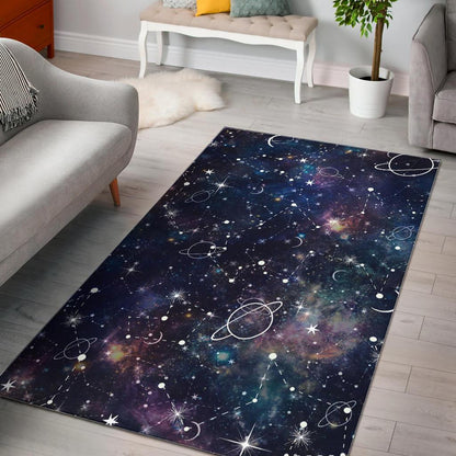 Constellation Galaxy Space Print Area Rug GearFrost