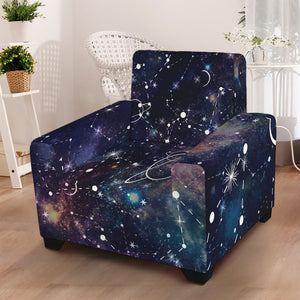 Constellation Galaxy Space Print Armchair Slipcover