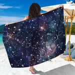 Constellation Galaxy Space Print Beach Sarong Wrap