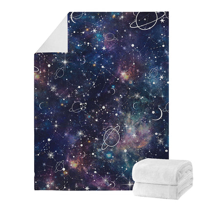 Constellation Galaxy Space Print Blanket