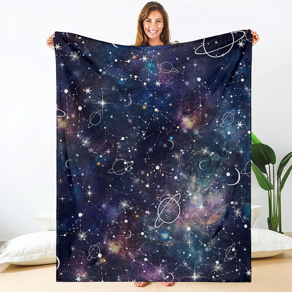 Constellation Galaxy Space Print Blanket