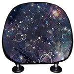 Constellation Galaxy Space Print Car Headrest Covers