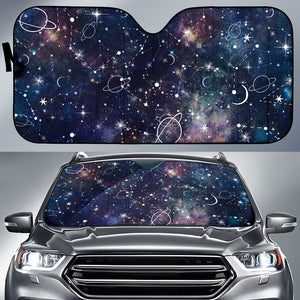 Constellation Galaxy Space Print Car Sun Shade GearFrost