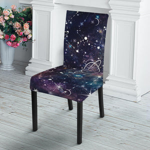 Constellation Galaxy Space Print Dining Chair Slipcover