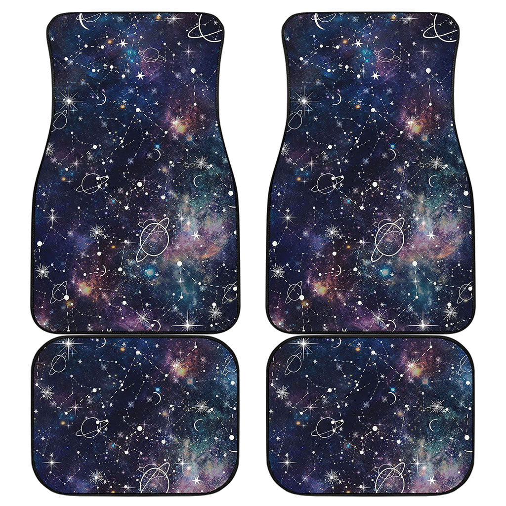 Constellation Galaxy Space Print Front and Back Car Floor Mats