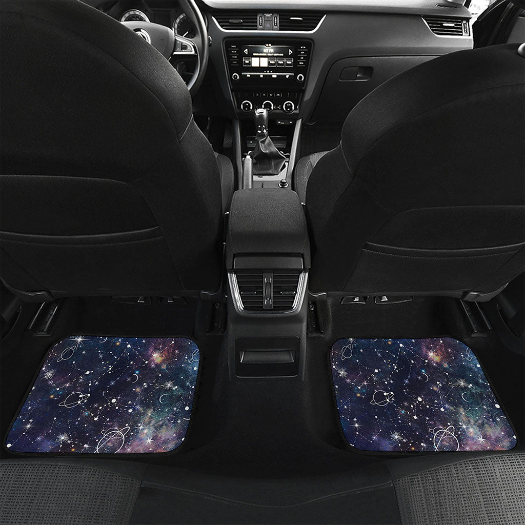 Constellation Galaxy Space Print Front and Back Car Floor Mats