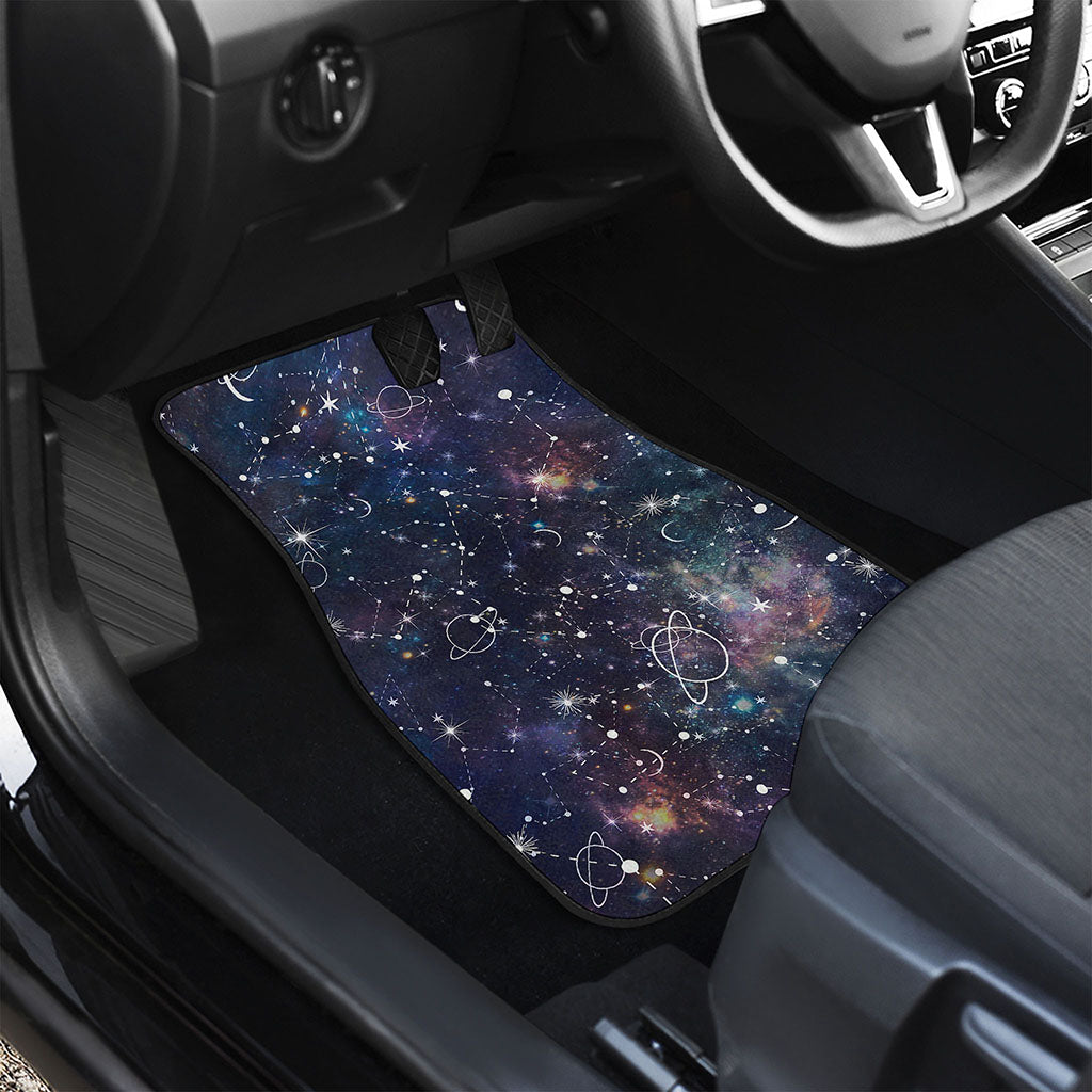 Constellation Galaxy Space Print Front and Back Car Floor Mats