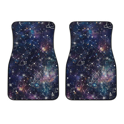 Constellation Galaxy Space Print Front Car Floor Mats