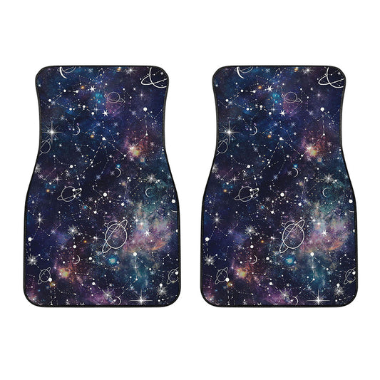 Constellation Galaxy Space Print Front Car Floor Mats