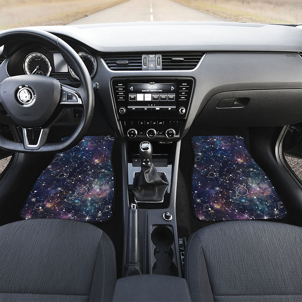 Constellation Galaxy Space Print Front Car Floor Mats