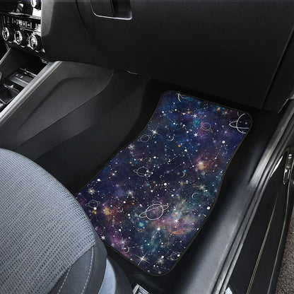 Constellation Galaxy Space Print Front Car Floor Mats