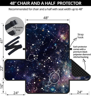 Constellation Galaxy Space Print Half Sofa Protector