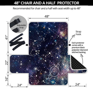 Constellation Galaxy Space Print Half Sofa Protector