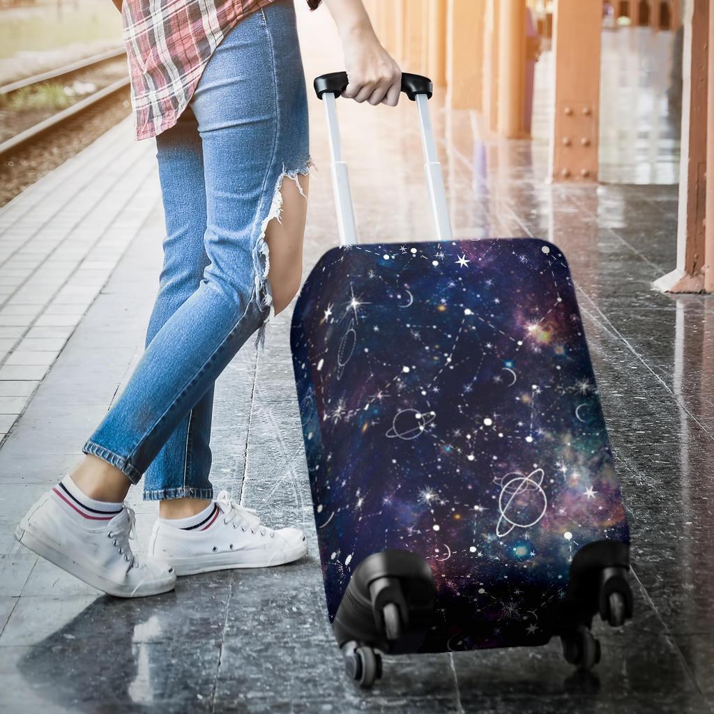 Constellation Galaxy Space Print Luggage Cover GearFrost