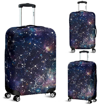 Constellation Galaxy Space Print Luggage Cover GearFrost