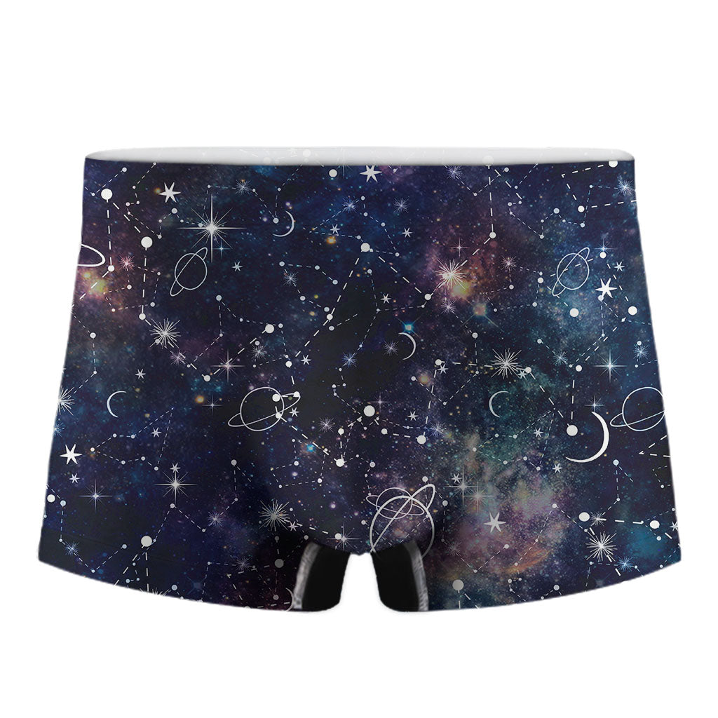 Constellation Galaxy Space Print Men's Boxer Briefs