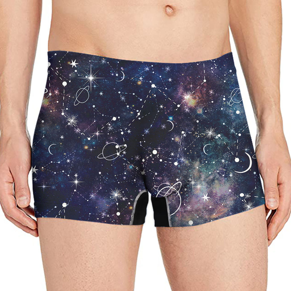 Constellation Galaxy Space Print Men's Boxer Briefs