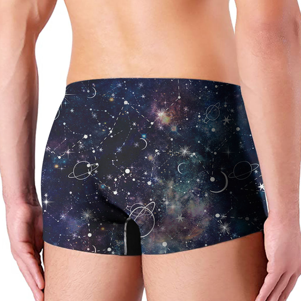 Constellation Galaxy Space Print Men's Boxer Briefs