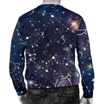 Constellation Galaxy Space Print Men's Crewneck Sweatshirt GearFrost
