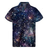 Constellation Galaxy Space Print Men's Short Sleeve Shirt