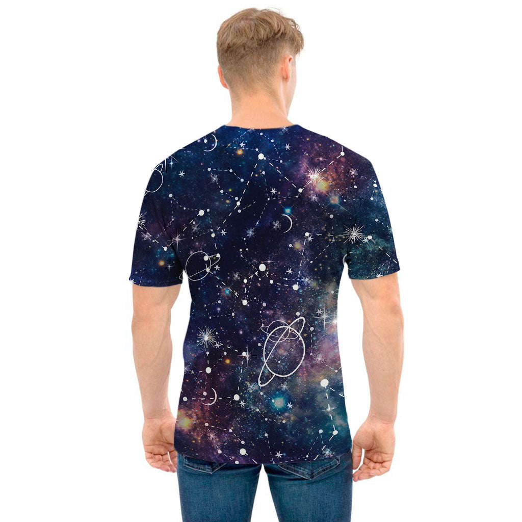 Constellation Galaxy Space Print Men's T-Shirt