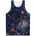 Constellation Galaxy Space Print Men's Tank Top