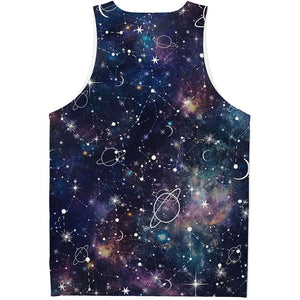 Constellation Galaxy Space Print Men's Tank Top