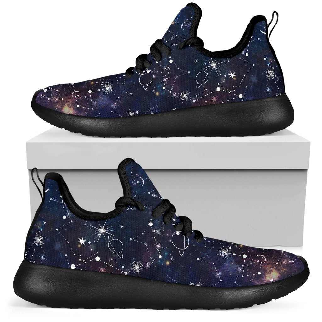 Constellation Galaxy Space Print Mesh Knit Shoes GearFrost