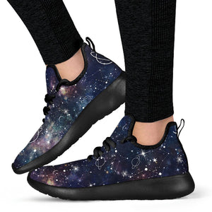 Constellation Galaxy Space Print Mesh Knit Shoes GearFrost