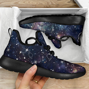 Constellation Galaxy Space Print Mesh Knit Shoes GearFrost