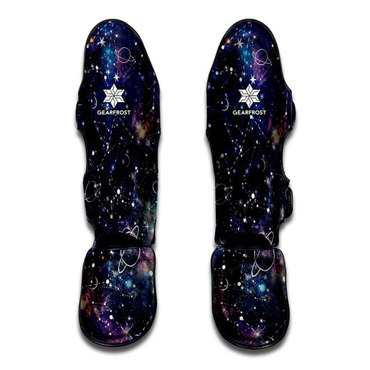 Constellation Galaxy Space Print Muay Thai Shin Guard