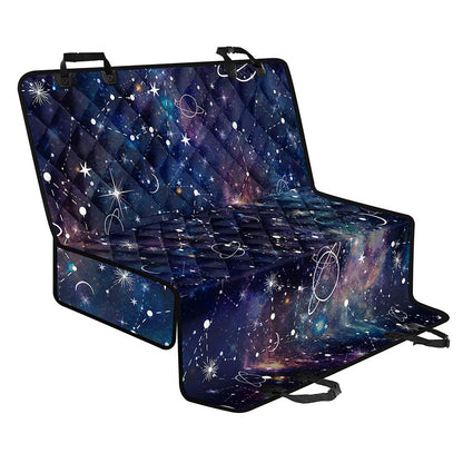 Constellation Galaxy Space Print Pet Car Back Seat Cover