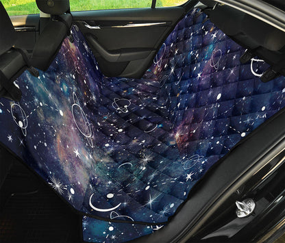 Constellation Galaxy Space Print Pet Car Back Seat Cover