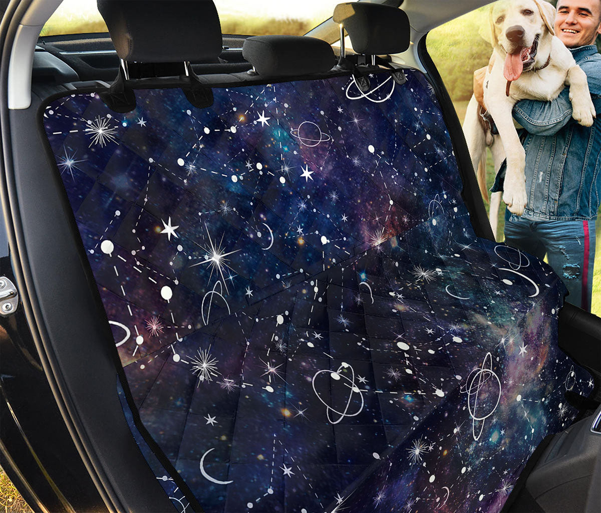 Constellation Galaxy Space Print Pet Car Back Seat Cover