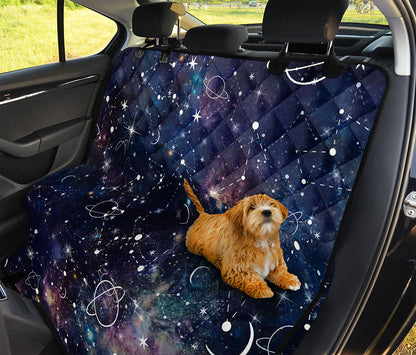 Constellation Galaxy Space Print Pet Car Back Seat Cover