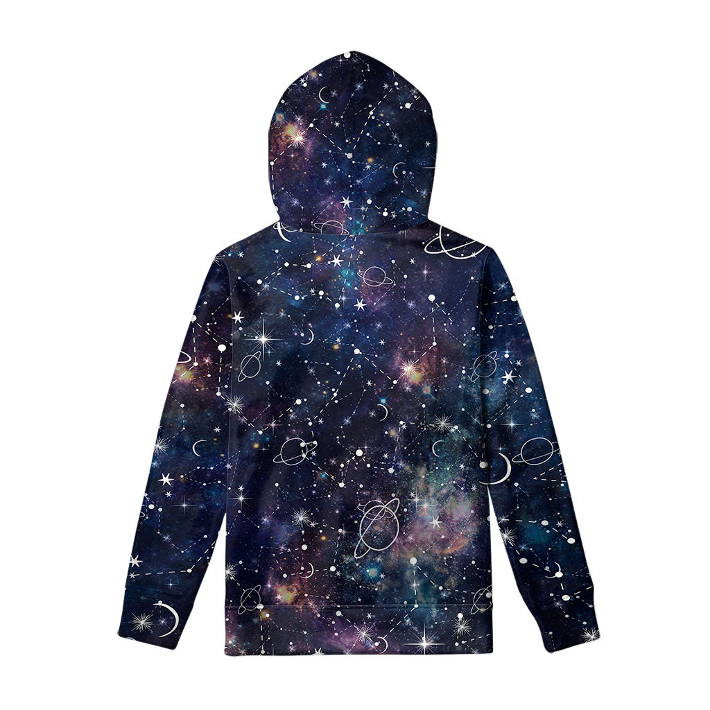 Constellation Galaxy Space Print Pullover Hoodie