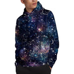 Constellation Galaxy Space Print Pullover Hoodie