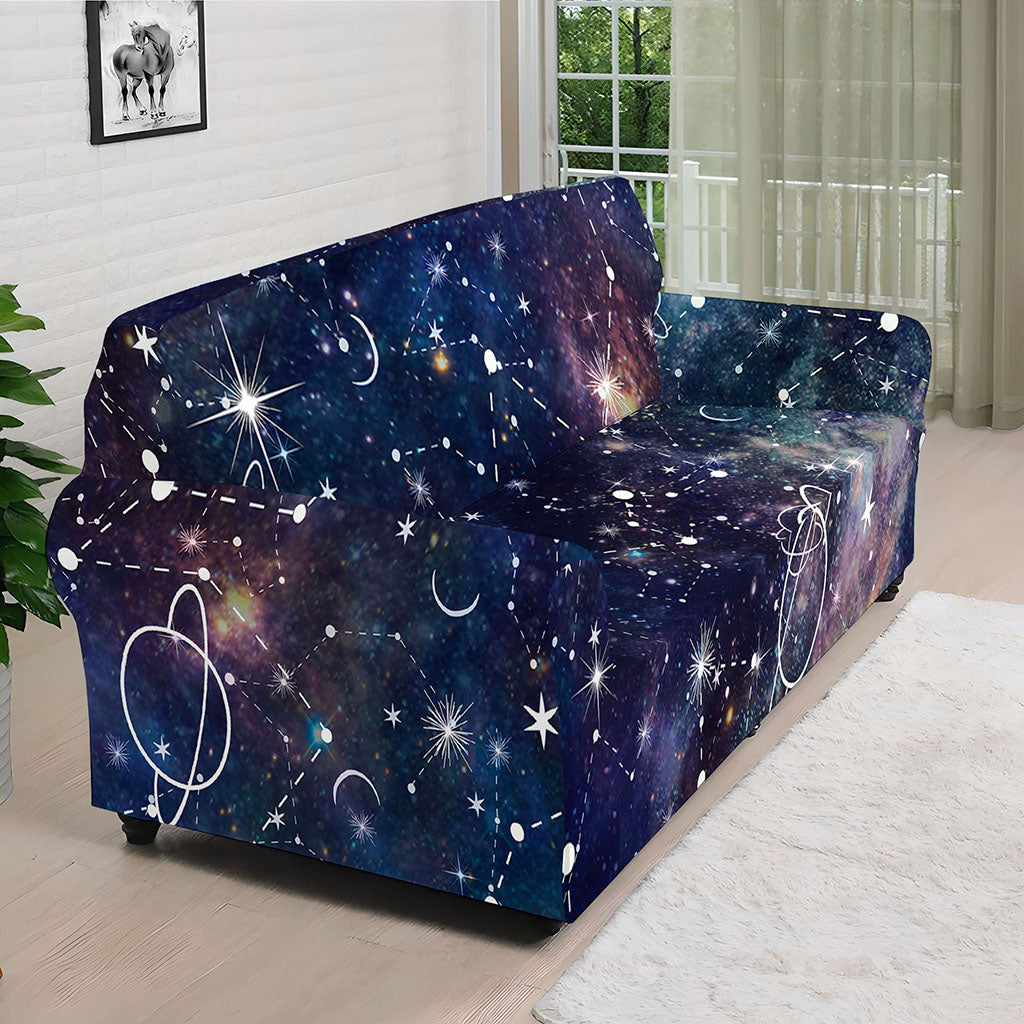 Constellation Galaxy Space Print Sofa Cover